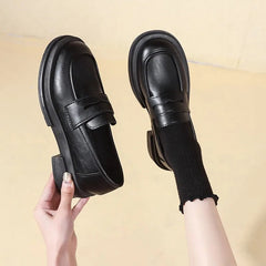 Aiertu New Japanese Style College Student Shoes Cosplay Lolita Shoes for Women/Girl Fashion Black/Coffee Uniform Platform Shoes 2024 Aiertu