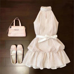 AIERTU - Dresses Sexy Vintage Gown Puffy Women Summer Clothes Pink Chic Casual Korea Tank Mini Dress 90s Sweet Girl Aesthetic Gyaru Dress Aiertu
