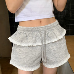 AIERTU - Summer Playful and Cute Lace Splicing Skirt Sports Style Shorts and Sweatpants Aiertu