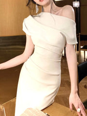 Aiertu Fashion New Women Elegant Bodycon Slim Midi Party Dress Sexy Vintage Casual Prom Birthday Vestidos Female Chic Clothes Robe Aiertu