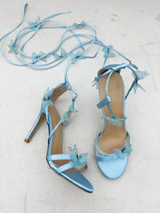 AIERTU - Summer New High Heel Sandals for Women, Fashionable and Sweet Butterfly Flower Fairy Sandals Aiertu