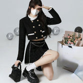 Aiertu - Brave Stars in the est Night Goth Complete Cardigan Top and Skirt Dress Set Dark Academia Kawaii Academia Y2K Cottagecore Coquette Fairycore Dollette Princesscore Bottoms Aiertu