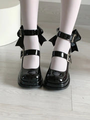 Aiertu Bow Mary Jane High Heels Women Shoes Dress Lolita Shallow Fashion Sandals New 2024 Spring Designer Casual Pumps Aiertu