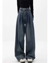 Aiertu Women Streetwear Vintage Jeans Denim Pant Korean Fashion Baggy Jeans Woman High Waist Oversize Design Female Trousers Y2k Aiertu