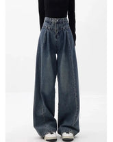 Aiertu Women Streetwear Vintage Jeans Denim Pant Korean Fashion Baggy Jeans Woman High Waist Oversize Design Female Trousers Y2k Aiertu