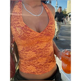 AIERTU - Summer Fashion Elegant Small Design Women's Halter Neck Top Aiertu