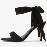 Aiertu High Heel Solid Women's Stiletto Matte Bow Cross Straps Fashion Sexy Open Toe One Word Belt Sandals Women Aiertu