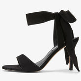 Aiertu High Heel Solid Women's Stiletto Matte Bow Cross Straps Fashion Sexy Open Toe One Word Belt Sandals Women Aiertu