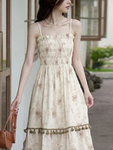 Aiertu 2024 Autumn Vintage Elegant Slip Dress Women Casual Fashion Korean Style Floral Dress Female Beach Evening Party Vacation Dress Aiertu