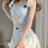 Aiertu - Sweet Picnic Date at the Sea Swimwear Mermaidcore Kawaii Academia Y2K Cottagecore Coquette Fairycore Dollette Princesscore Aiertu
