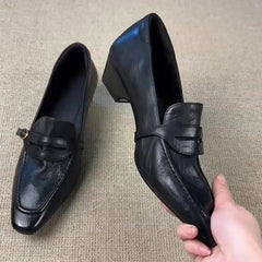 AIERTU - Fashion Womens Shoes Retro Luxury Genuine Leather Loafers for Woman Classic Britain Casual Shoes Designer Shoes Zapatos De Mujer Aiertu
