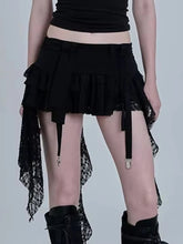 AIERTU - Cutenew Music Festival Skirts Women Ruffles Tassel Patchwork Lace Metal Decoration Sexy Hottie Midnight Summer Streetwear Aiertu