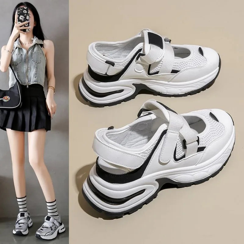 Aiertu Back to school 2024 summer New Fashion Women's Platform Sneakers Comfortable Woman Casual Chunky sandals Vulcanized Tennis Female Aiertu