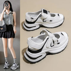 Aiertu Back to school 2024 summer New Fashion Women's Platform Sneakers Comfortable Woman Casual Chunky sandals Vulcanized Tennis Female Aiertu
