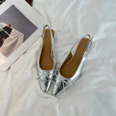 AIERTU - Women Pointed Toe High Heeled Sandals Summer New Sexy High Heels Slingback Shoes Bow Elegant Party Dress Shoes Woman Pumps Aiertu