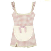 Aiertu - Lisa the Strawberry Elf's Chocolatier and Bakery Dress with Optional Top Set Kawaii Academia Y2K Cottagecore Coquette Fairycore Dollette Princesscore Aiertu