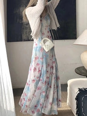 Aiertu Summer Women Fashion New Casual Midi Dress Spaghetti Strap Elegant A-Line Beach Maxi Vestidos Female Party Clothes Mujers New Aiertu