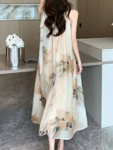 Aiertu Vintage Casual Floral Women Summer Dress Sleeveless Elegant A-Line Party Wedding Clothes Chic Belted Female Vestidos Mujers Aiertu