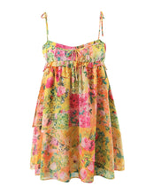 AIERTU - Summer Women Multicolor Floral Print Sling Short Dresses Sexy Sleeveless Female Holiday Boho Beach Robe Aiertu