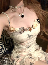 Aiertu Sweet Floral Party Mini Dress Women Summer New Korean Printing Floral Y2k Dress Female Slim Chic Strap Beach Designer Dress 2024 Aiertu