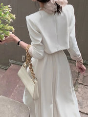 Aiertu Women Summer Elegant Casual Midi White Dress Spaghetti Strap Vintage A-Line Fashion Party Vestidos Femme Prom Robe Clothes New Aiertu