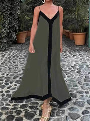 Aiertu Beach Style Holiday Vacation Slip Long Dress Women 2024 Summer Casual Sexy Backless Maxi Dresses Female Sundress Aiertu