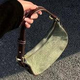 Aiertu Casual Green Underarm Bag Women New Vintage Hot Girls Leather Solid Shoulder Bag Female Retro Elegant Y2k Handbag Purse Aiertu