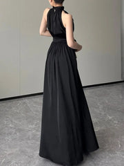 Aiertu Vintage Women Casual A-Line Slim Summer Dress Sleeveless Solid Elegant One Pieces Sexy White Black Vestidos Female Clothings Aiertu