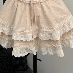 Aiertu DRESS TO IMPRESS Japanese Kawaii Sweet Elegant New 2 Piece Set Women Lace Up Vintage Kawaii Set Female Y2k Princess Mini Skirt Suit Summer 2024 Aiertu
