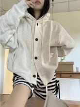 Aiertu Korean Fashion Gray Hoodies Women Harajuku Kpop Oversized Hooded Sweatshirts Female Casual Thin Tops Vintage Streetwear Aiertu