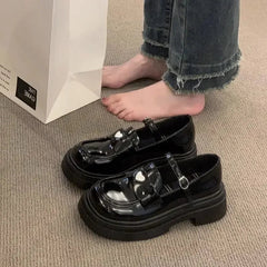 Aiertu Shoes for Women 2024 Platform Ladies Summer Footwear Kawaii Japanese Style Lolita on Heeled Square Toe Mary Jane Cute High Heels Aiertu