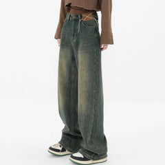 Aiertu Wide Leg Vintage Jeans Aiertu