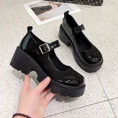 Aiertu Shoes Platform Shoes Heels Women Japanese Style Vintage Pumps for Women College Student Women's Shoes Aiertu