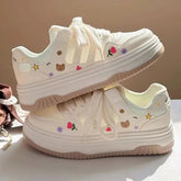 Aiertu Cute Cartoon Designer Sneakers Women 2024 Summer Breathable Mesh Women's Vulcanized Shoes Casual Fashion Student Platform Shoes Aiertu