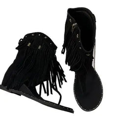 Aiertu - Fashion Studded Sandals Women's Shoes Flip Flops Low Heel Tassel Summer Roman Shoes Luxury Corrective Toe Clip Boots New Style Aiertu