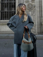 Aiertu - Chic Gray Lapel Button Suit Jacket For Women Elegant Loose Long Sleeves Office Coat 2026 New Female High Streetwear Outercoat Aiertu