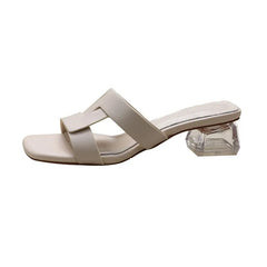 Aiertu - New Fashion Women's Summer Sexy Elegant Sandals Cool Midheel Slippers Casual Female Single Shoes Chaussure Femme Aiertu