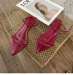 Aiertu - Summer New Minimalist Design Fashion All-match Flat Sandals European and American Model Style Women's Shoes Aiertu