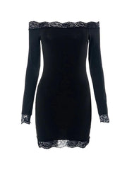 Aiertu - Lace Bandeau Slim Mini Dress Aiertu