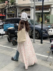Aiertu 2024 Summer Elegant Floral Dress Women Evening Party Slim Midi Dress Office Lady Causal Outwear Strap Dress Korean Fashion Aiertu