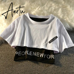 Aiertu 3 Pieces Set Summer Streetwear Outfit Women's Sweatshirt Set Track Suit Cargo Pants Short Sleeve Shirt Women Trouser Set Aiertu