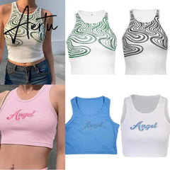 Aiertu Baby Tee Bustier sleeveless Clothes For YK2 Corset Sexy Tank Crop Top Women Cyber Accessories Summer Body Blouse Aesthetic Aiertu