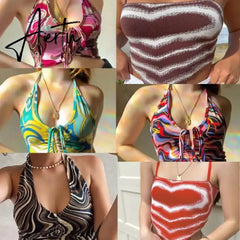 Aiertu Baby Tee Bustier sleeveless Clothes For YK2 Corset Sexy Tank Crop Top Women Cyber Accessories Summer Body Blouse Aesthetic Aiertu