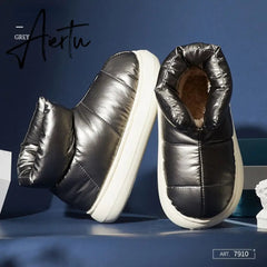 Aiertu Cute Plush Cotton Shoes Female Winter Boots Outdoor Non-slip Light Down Leisure Women's Snow Boot Platform Keep Warm Footwear Aiertu