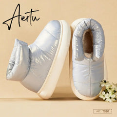 Aiertu Cute Plush Cotton Shoes Female Winter Boots Outdoor Non-slip Light Down Leisure Women's Snow Boot Platform Keep Warm Footwear Aiertu