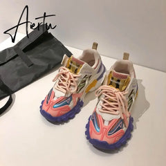 Aiertu Designer Classic Women's Vulcanize Shoes Retro Platform Casual Sneakers Women Leisure Jogging Shoes Fashion Vulcanized Sneaker Aiertu