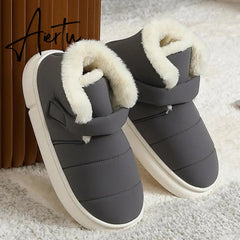 Aiertu Fashion Women's Boots Winter Cotton Shoes Woman New Couple Plush High-top Outdoor Down Fabric Warm Fur Ankle for Ladies Aiertu