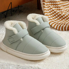 Aiertu Fashion Women's Boots Winter Cotton Shoes Woman New Couple Plush High-top Outdoor Down Fabric Warm Fur Ankle for Ladies Aiertu