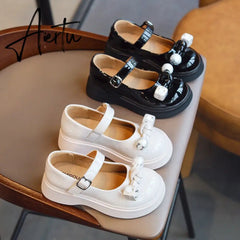 Aiertu Girls Shoes Autumm Kids School Shoes Children Fashion Brand Rhinestone Mary Jane Princess Party Dress Soft Sole Platform Aiertu
