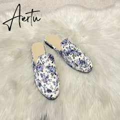 Aiertu Half Slippers Women Summer Wear Muller Shoes New Flat Sandals Aiertu